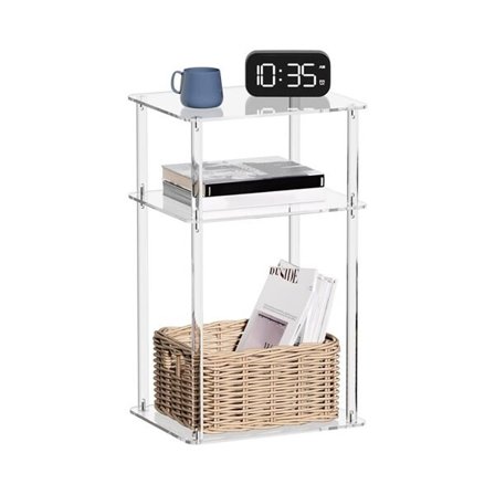 Hylly, jossa 3 tasoa - Läpinäkyvä muovi