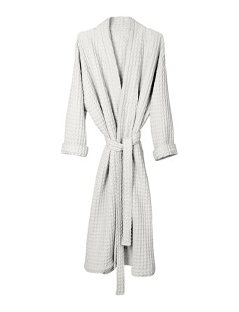 The Organic Company Big Waffle Bathrobe - White - S/M