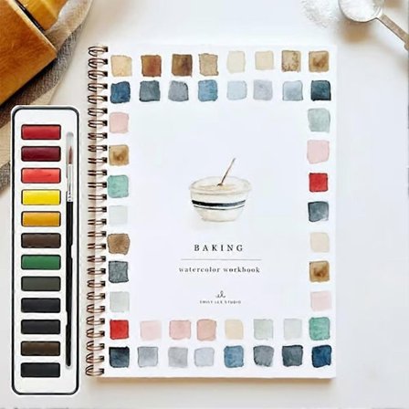 [LCS] Akvarel Arbejdsbog Blomst Akvarel Arbejdsbøger Simple Maleprojekter for Begyndere til at Berolige