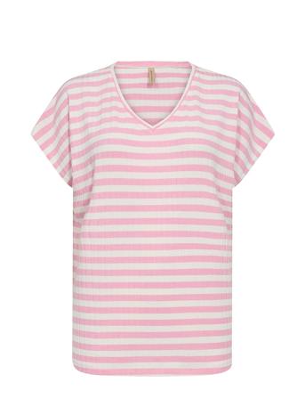 Sc-Kaiza Tops T-shirts & Tops Short-sleeved Pink Soyaconcept