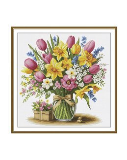 Broderikit Billede Blomsterbuket - Nova Sloboda