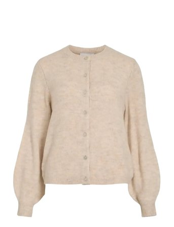 Vila Vigladys O-Neck L/S Knit Cardigan/Tes - Cream - XL