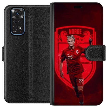 Kompatibelt Lommeboketui til Xiaomi Redmi Note 11 Erling Haaland Manchester City Norge fotball målmaskin angriper sterk fysikk fart og kliniske avslu