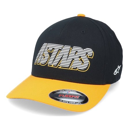 Alpinestars - Black - flexfit - Cap - Lanes Hat Black/Yellow Flexfit - Hatstore