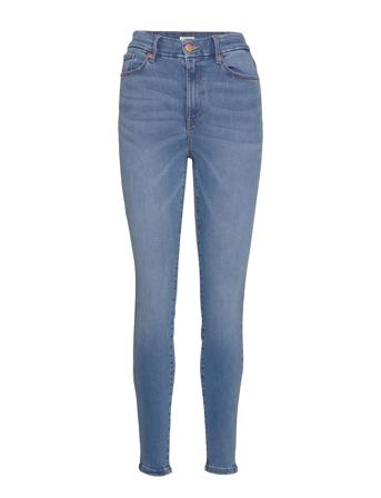 Trousers Denim Clara Blue Skinny Jeans Blå Lindex