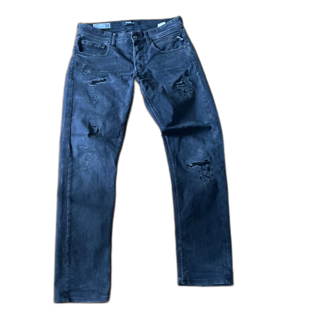 Replay Grover straight fit jeans svart