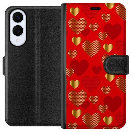 Kompatibelt Lommeboketui til Samsung Samsung Galaxy S25 Edge GoldenHearts