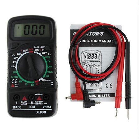 Amperemeter Spændingsmåler Batteri Volt Strøm Voltmeter Digitalt Display Multimeter