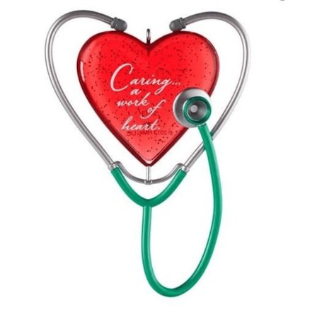 Heart Stetoscope Caring Pendant Julgranshängande dekor