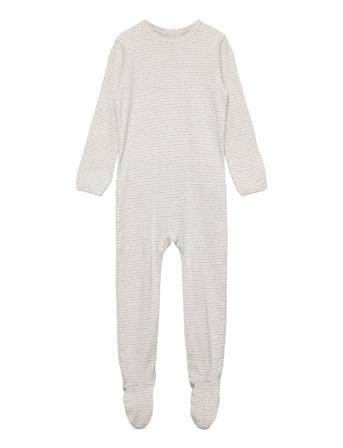 Striped Jersey Full Body W. Back Opening Grey Copenhagen Colors