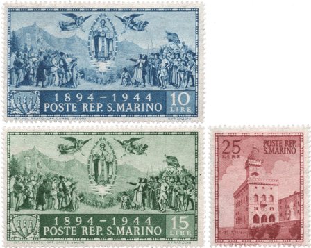 San Marino 1945 - MICHEL 315A/317A - Postfrisk