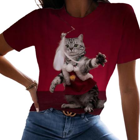 Kortärmade Kvinnor T-shirts Med Rund Hals