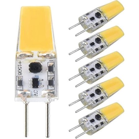 GY6.35 LED-lampa Epistar Safir Lamppärlor 1508 5W AC/DC12VCOB Pendellampa Insats LED Ljuskälla Halogenlampa (Ej dimbar, 5-pack)