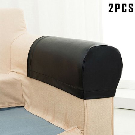 2 stk PU Lær Sofa Armstøttebeskyttelse Stretch Vanntett For Sofa Stol Arm