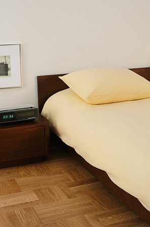 Jotex - Dekbedovertrek Van Neteldoek Lichtgeel Lichtgeel - AMILIA - Koop Dekbedovertrek bij Jotex