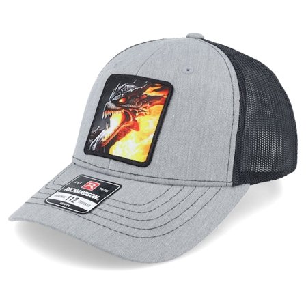 Kiddo Cap - Grey - trucker - Cap - Kids Fire Dragon Grey/Black Trucker - Hatstore