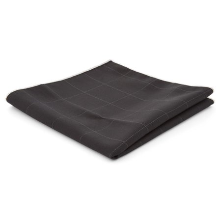 Svart Rutete Lommetørkle for menn - Mønstrede Lommetørklær