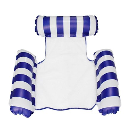 Fällbar poolvattenstol uppblåsbar hängmatta strandlounge stolar sjö utomhus PVC mjuk nylonnät flytande säng