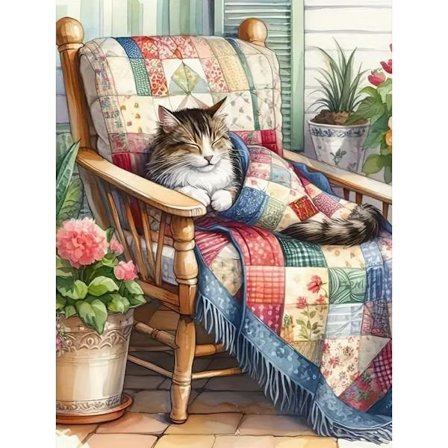 Katte Diamant Kunst Sæt til Voksne, 5D DIY Diamant Maleri Sæt til Begyndere, Fuld Drill Diamant Maleri Sæt til Hjemmevægsdekoration 30*40 cm