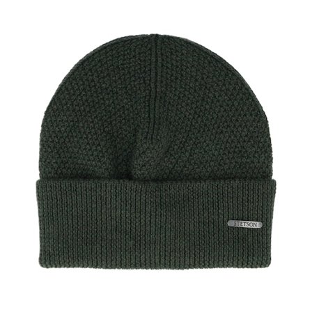 Stetson - Verde cuff Beanie - Beanie Merino Wool Pale Olive Cuff @ Hatstore
