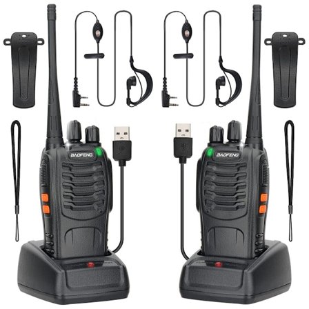 2x Walkie Talkie Radioer Håndholdte Radioer 16 Kanaler 400-470MHZ