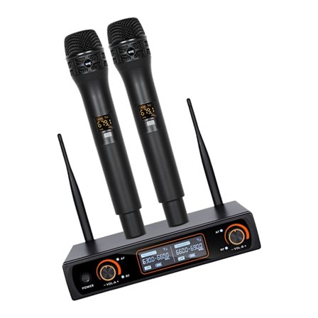 2-personers trådlös FM-mikrofonfrekvensmodulator för hemunderhållning