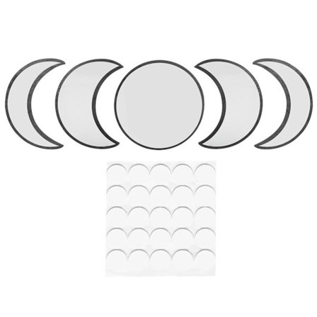 Akryyliset Kuun Vaihe Seinäpeilit Setti Kodin Makuuhuoneen Sisustukseen Musta