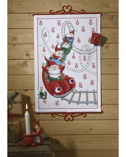 Broderikit Kalender Berg och dalbana - Permin