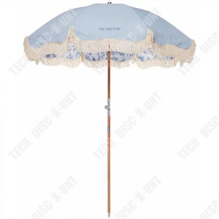 Udendørs parasol - TECH DISCOUNT - Strandparaply med frynser - Solbeskyttelse - Vandafvisende - Unisex