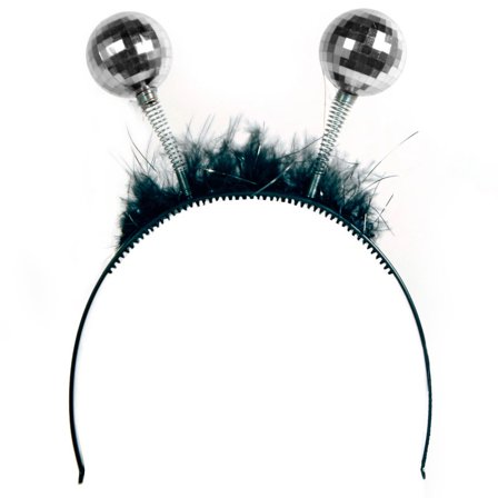 Hiuspanta Hopeisilla Diskopalloilla