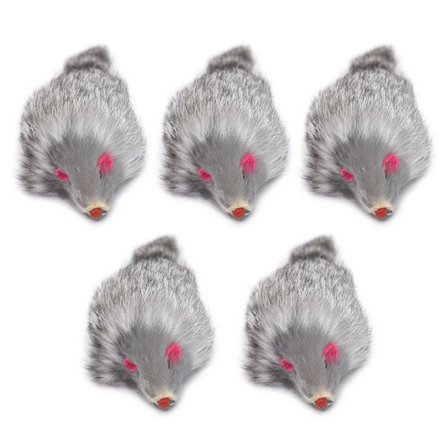 Mordely 5st Cat Mouse Toys Interactive Cat Toys GRÅ
