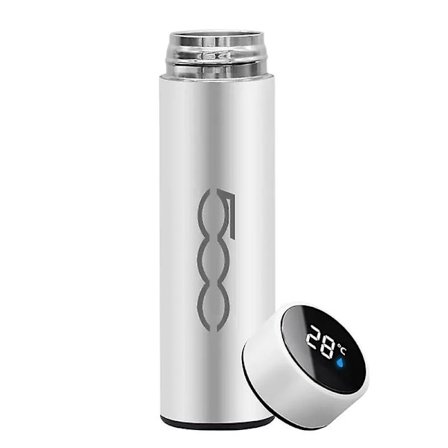 500 ml intelligent isoleringsmugg för FIAT 500 intelligent temperaturdisplay isolerande vattenmugg vakuumflaska kaffekopp vattenkokare