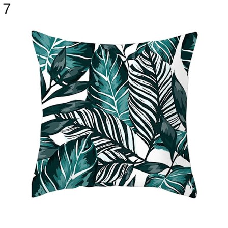 Putevar Myk Tekstur Lettstelt Polyester Tropiske Palmeblader Trykt Putetrekk Møbeltilbehør
