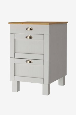 Loft24 - Oppbevaringsskap Toscana 3 skuffer D:60 - Hvit - Skap - Fra Homeroom