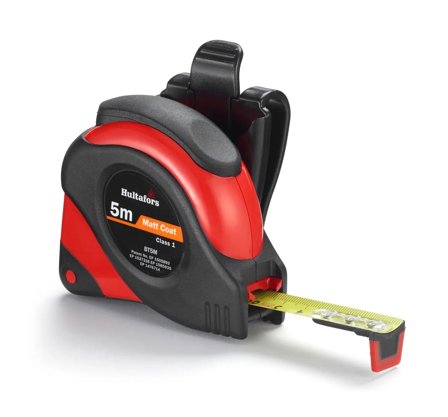 Hultafors BT5 Målebånd 5 m, metrisk, Måleinstrumenter