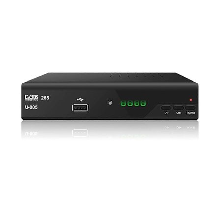 DVB T2 HEVC 265 Digital TV-mottagare DVB-T2 265 1080P HD-avkodare USB Terrestrial TV-mottagare EPG Set Top Box, EU-kontakt