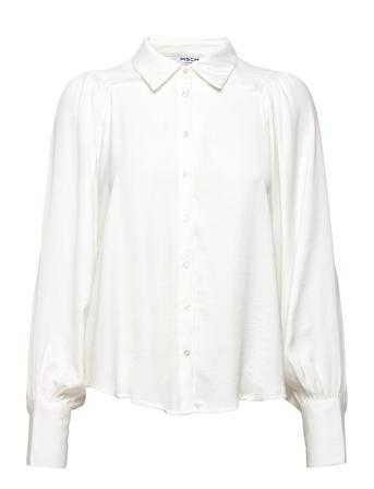 Mschmaluca Shirt Pitkähihainen Paita Valkoinen MOSS COPENHAGEN