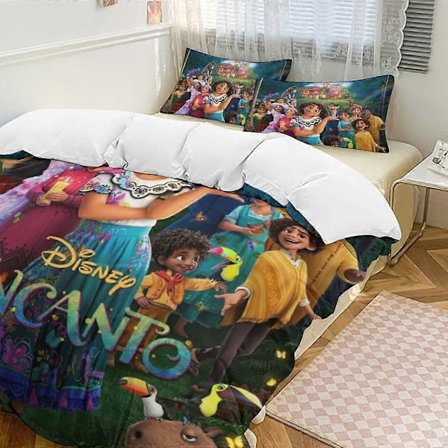 v1886 Sengelinned Sengesæt Encanto 3-delt Sengesæt Blødt Varmt Og Komfortabelt Sengesæt med 1 Dynebetræk Og 2 Pudebetræk Sengelinned yuq1886