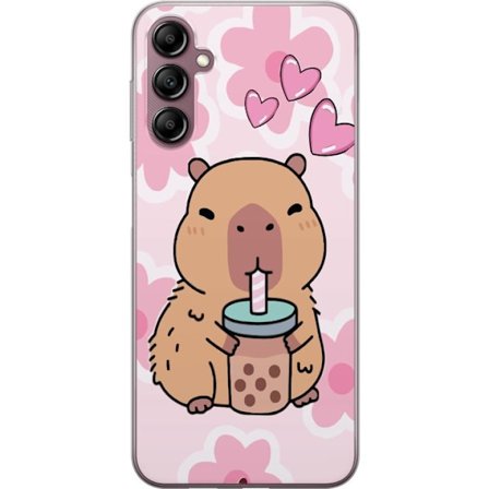 Kompatibelt Mobilskal till Samsung Samsung Galaxy A14 5G Kawaii Capybara Hjärtan Anime Stil Söt Design Djurmotiv TikTok Populärt Present Tjej