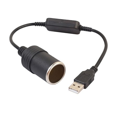 Usb Port To 12v Car Cigarette Lighter Socket Female Converter Adapter Cord