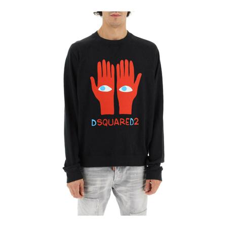 Dsquared2, Knitwear Zwart, Heren, Maat:M