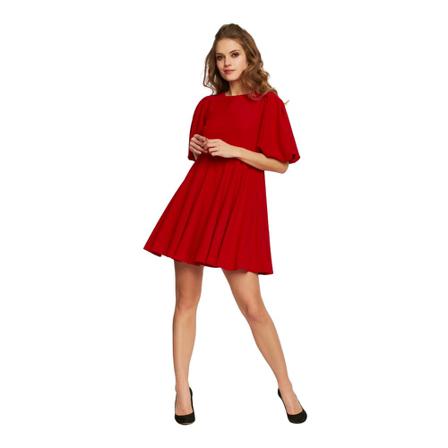 Swing Polish Fashion Concept sukienka Festive, kobieta, Czerwony