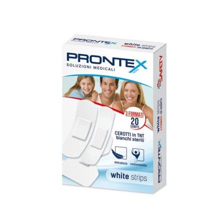 Cerotti Prontex White Strips 20 Pezzi