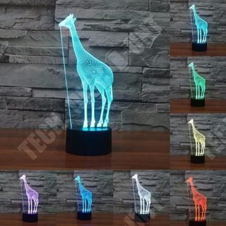 Optisk lampa - TD - Giraffmodell - 7 färger - Taktile - Låg energiförbrukning
