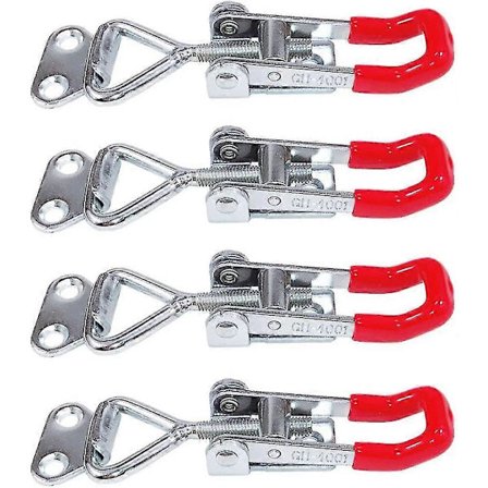 4 stk. justerbare knepplåser, metall, knepplås, boks, lås, rustfritt stål, spaklås, kraftig lås