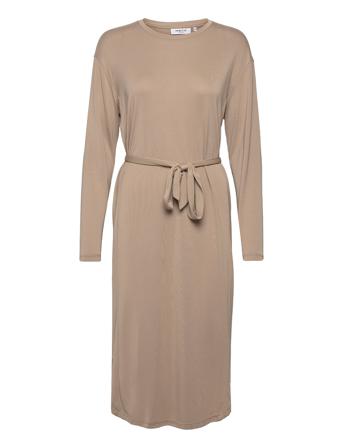 Abele Fenya Ls Dress Beige MOSS COPENHAGEN