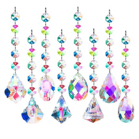 Krystall solfangere 8-pak Hengende dekorative prisme regnbue