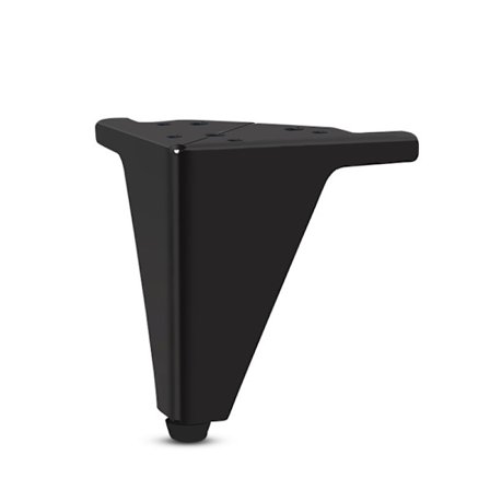 Sæt med 4 metalben - Elegante designben til lænestole og skabe - Sort farve - Højde 100 mm