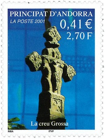 Fransk Andorra - La Creu Crossa - Postfrisk frimærke