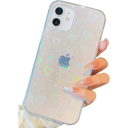 Kompatibel med IPhone 13 Case, Cut Clear Glitter